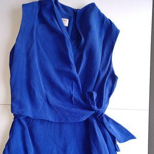 Blue Midi Wrap Dress